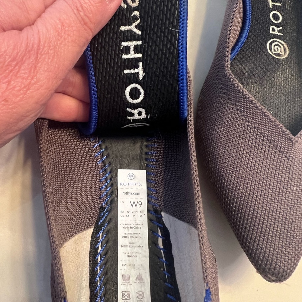 Rothy’s Pointed Toe Flats In A Grape Color Size 9 - image 5